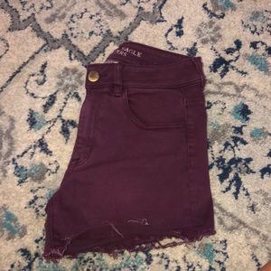 Maroon American Eagle shorts